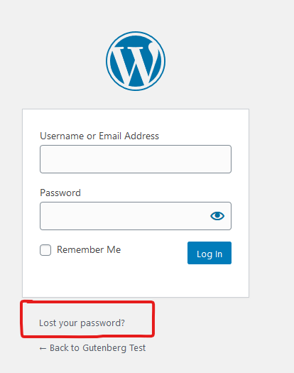 Image showing WordPress Login Screen